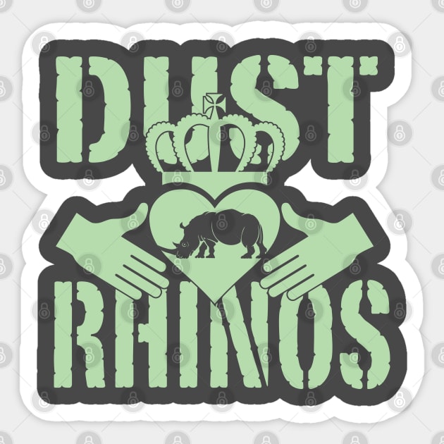 DR Claddagh Sticker by Dust Rhinos Swag Store